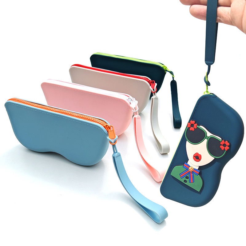 新款硅胶眼镜袋可挂防水太阳镜盒