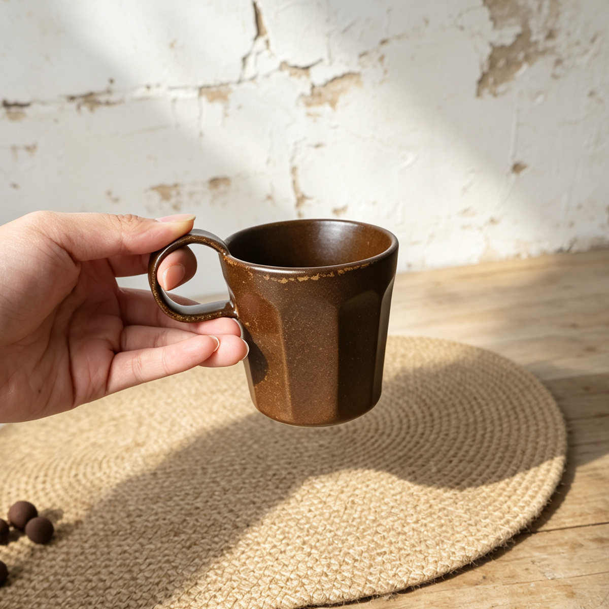 复古手冲咖啡杯粗陶做旧马克杯陶瓷创意水杯喝茶杯子陶瓷杯子