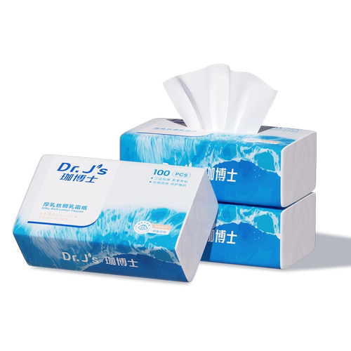 100%原生木浆厚乳霜纸红鼻云柔巾