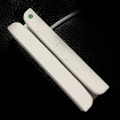 白色单二轨磁卡阅读器刷卡设备读卡器侧挂Magnetic Card Reader