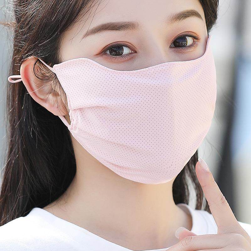 纯棉防晒面罩高颜值口罩女夏季透气骑行防风护眼角开 车遮脸罩可