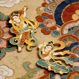 2026新款高颜值敦煌壁画飞天仙女国风精致伴手礼装饰冰箱贴