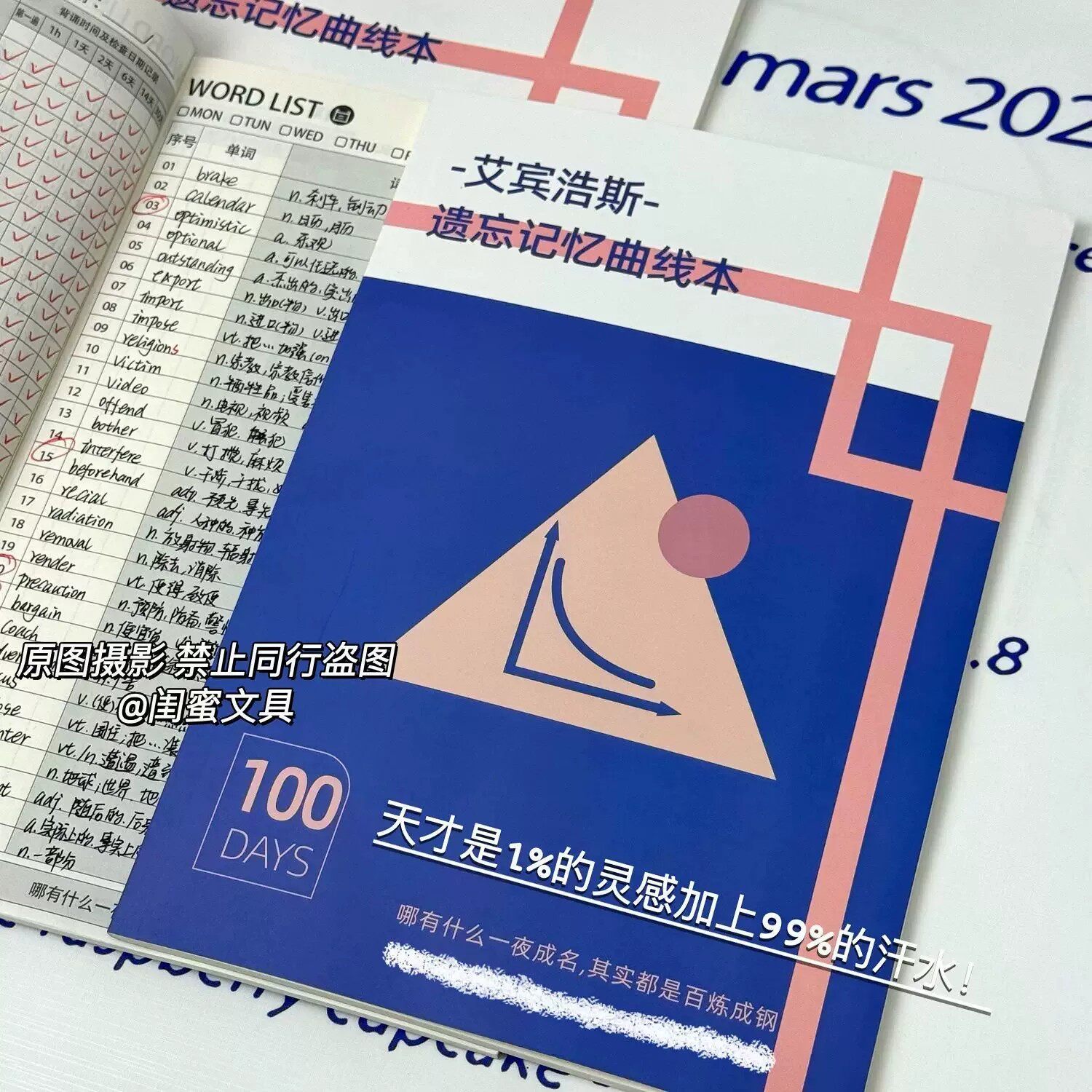 艾宾浩斯遗忘曲线考研单词本图片