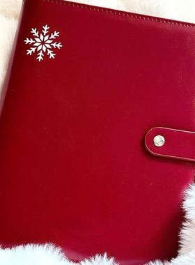 A5红色雪花皮质卡册爱豆3寸小卡收纳展示册小众ins风学生追星相册