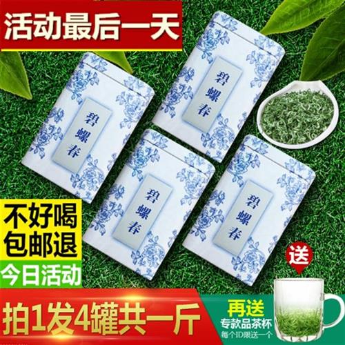 【买1发4】碧螺春绿茶2023新茶特级明前嫩芽浓香型散装茶叶共500g