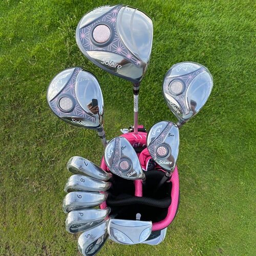 Callaway卡拉威高尔夫Solaire女士套杆REVA粉色玫瑰金golf球杆