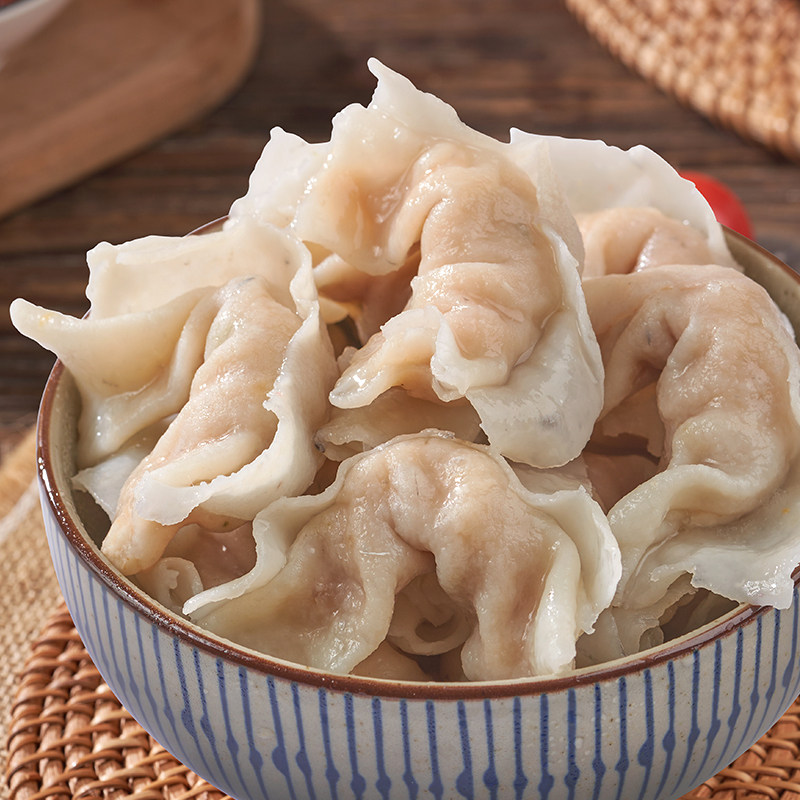 潮汕手工鱼皮饺皮弹馅饱活鱼鲜肉