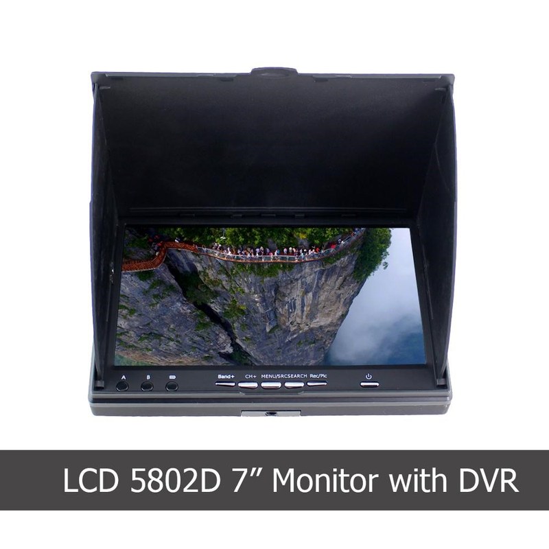 LCD5802D LCD5802S 5802 5.8G 40CH 7 Inch Raceband FPV Monitor