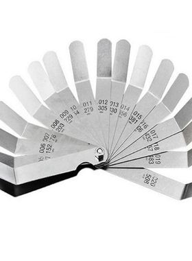 Metric Feeler Gauge Gap Ruler 16 Blade Thickness Gap Thickne