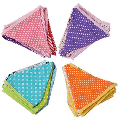 colorful fabric flags bunting Pennant party decoration banne