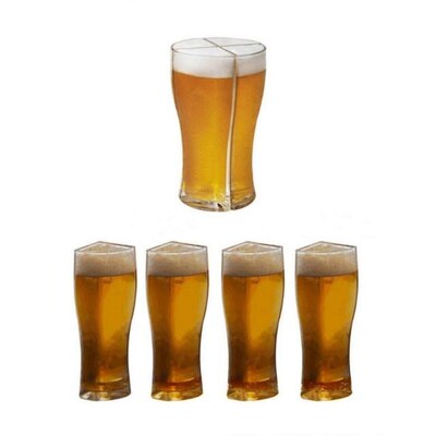 Scheidbare 4 Deel Grote Capaciteit Dikke Bier Mok Glazen Bek