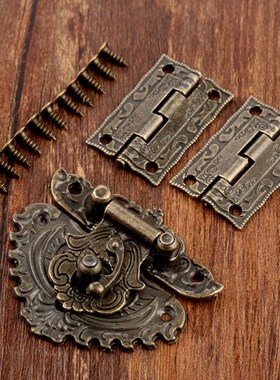 Antique Bronze Furniture Hardware Box Latch Hasp Locks Toggl