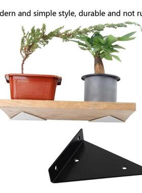 2 Pcs Triangular Shape Floating Shelf Brackets Invisible She