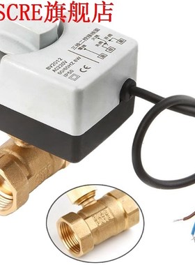 Ac220V Dn25 2 Way 3 Wires Motorized Ball Valve Electric Actu