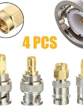 4pcs Male Female RF Connector Adapter Test BNC To SMA