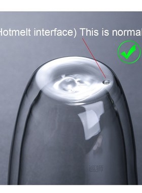 80ML Double Wall Glass Cup Transparent Handmade Heat Resista