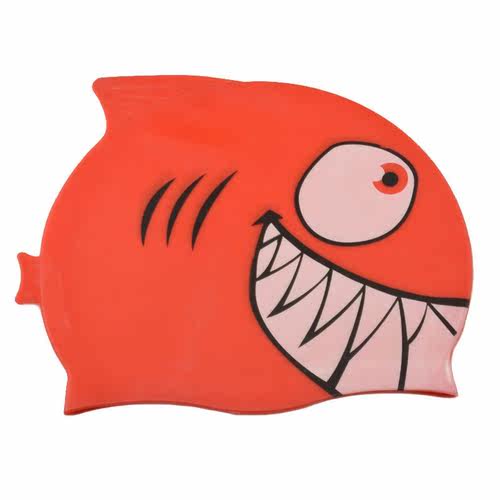 Swimming Cap children Silicone Waterproof Protect Ear Shark
