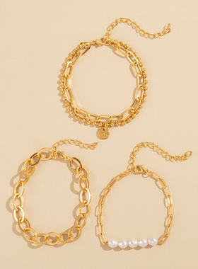 Fashion Punk Bracelets & Bangles For Women Girls Pea