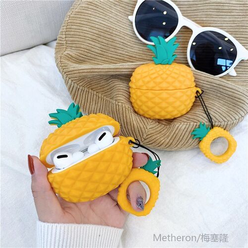 3D Kawaii Pineapple Case For Airpods Pro 3 Case Silicon Case