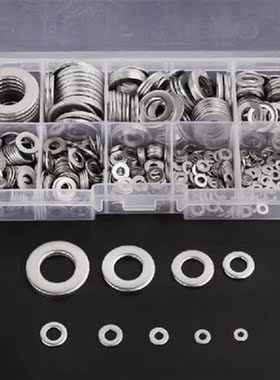N7MD 304 Stainless Steel Flat Washers Assortment Set Plain