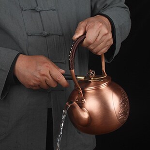 1600ML Antique Pure Copper Teapot Health Boiling Water Pot H