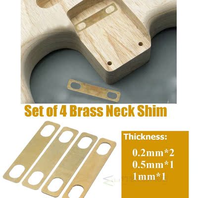 4 Pcs Guitar Neck Shim Connection Heightening Gasket Sound s
