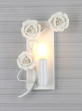cottagecore style Rose flower led wall lamp living room aisl