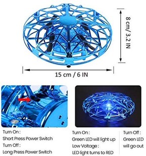 UFO Flying Toys Mini RC Flying Ball Hand Controlled Drone F