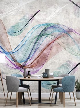 Custom 3D Wallpaper Murals Nordic Poster Abstract Striped Fe