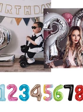 32 inch Number Balloon children birthday wedding party