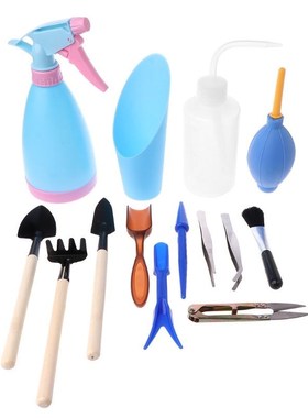 14pcs/set Mini Garden Hand Tools Shovel Rake Scissor Water S