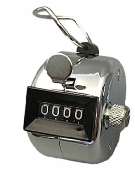Hand Tally Counter Stainless Steel 4 Digit Mechanical Clicke