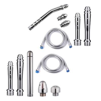 Straight Elbow 3-head Enema Cleaning Flusher Long Tube Alumi