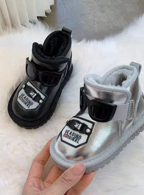 2021 winter new children's waterproof snow boots boy