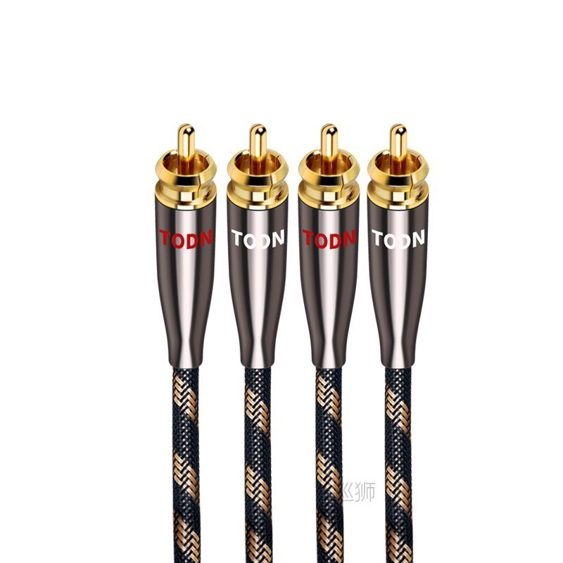 1 Pair RCA Cable 99.999% OCC Stereo RCA Cable High-performan