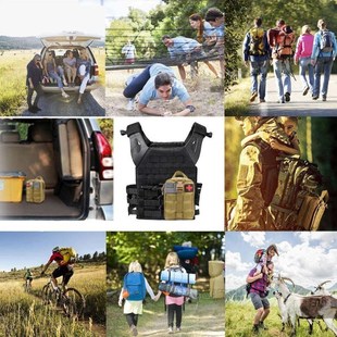 Outdoor Survival Kit Camping Equipment Backpack EDC First Ai