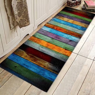 Flannel Entrance Rug Strong Water Absorb Decorative Carpet I