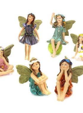 6pcs Fairy Garden Miniature Fairies Figurines Accessories