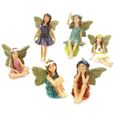 6pcs Fairy Garden Miniature Fairies Figurines Accessories