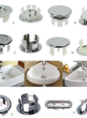 High Quality 1PCS Sink Round Ring Overflow Spare Cover Tidy