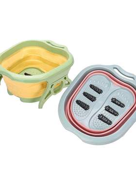 Foldable Foot Soaking Tub Bucket Foot Bath w/ Massage Rolle
