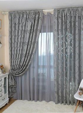 100x270 Leaf Curtain Drape Blind Gauze Curtain Door Room