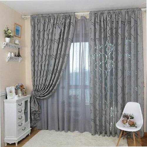 100x270 Leaf Curtain Drape Blind Gauze Curtain Door Room
