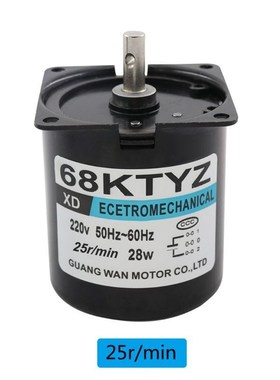 68KTYZ 28W Low Speed Synchronous Motor AC 220V 2.5-110r/min
