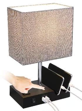 Neoglint Touching Control Table Lamp with 2 USB Ports and