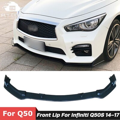 3 PCS Splitters ABS Material Carbon Black Protection Trim Fr