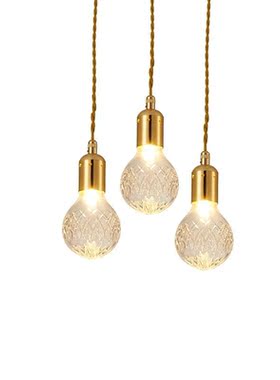 1 Light European Lustre Gold Plated Pendant Light Fabric Cab