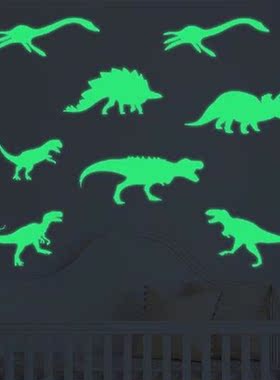 9Pcs/set Glow In The Dark Dinosaurs Stickers Ceiling Decal