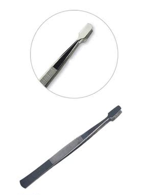 Stainless Steel Stamp Tweezers Tongs with Flat Tips for Phil