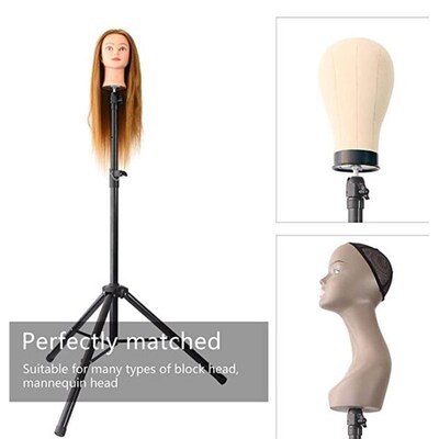 Wig Mannequin Head   Tripod Doll Stand Cosmetology Practice